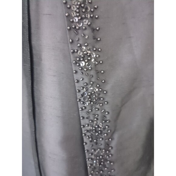 Bloomingdales Jacket Size 14 100% Black Silk Black Sequin Beads - Picture 3 of 11